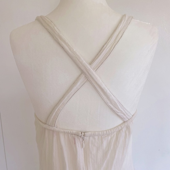 Vintage Off White Cotton with Appliqué Sundress, Size S - Picture 6 of 6